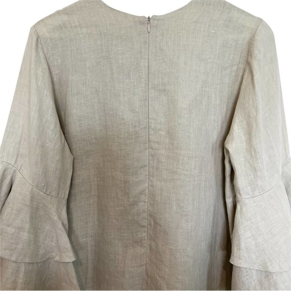 Carla by Rozarancio Ruffled Boho Bell Sleeve Shift Dress Size 8 - Picture 6 of 6